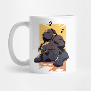 Fluffy Cerberus Sleeping to Music - Fantasy Mug